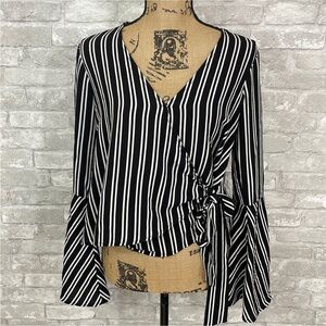 Chloe & Katie Wrap Stripe Top